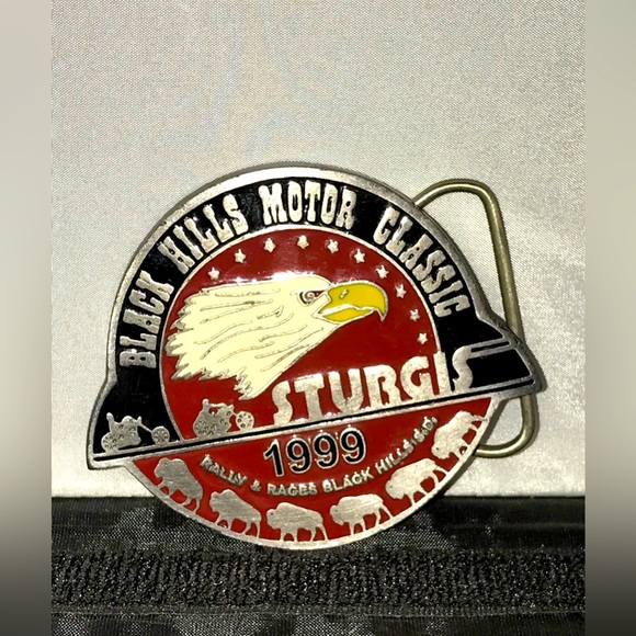 Rally & Races S.D. Other - 1999 Pewter Belt Buckle Black Hills Motor Classic Sturgis - Rally & Races S.D.